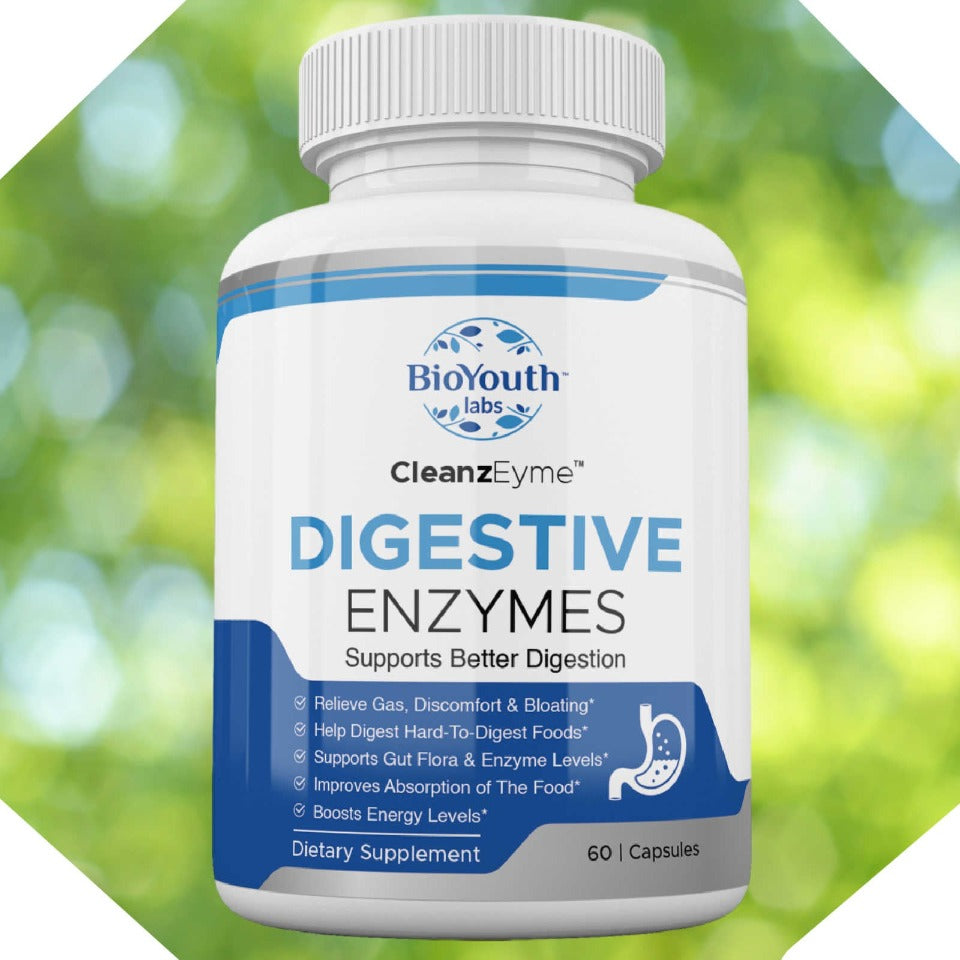 CleanzEyme™ Probiotic Multi Enzyme Digestive Formula – BioYouth Labs