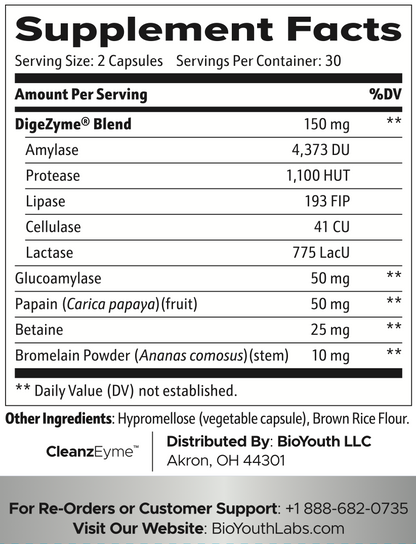 CleanzEyme™ Probiotic Multi Enzyme Digestive Formula